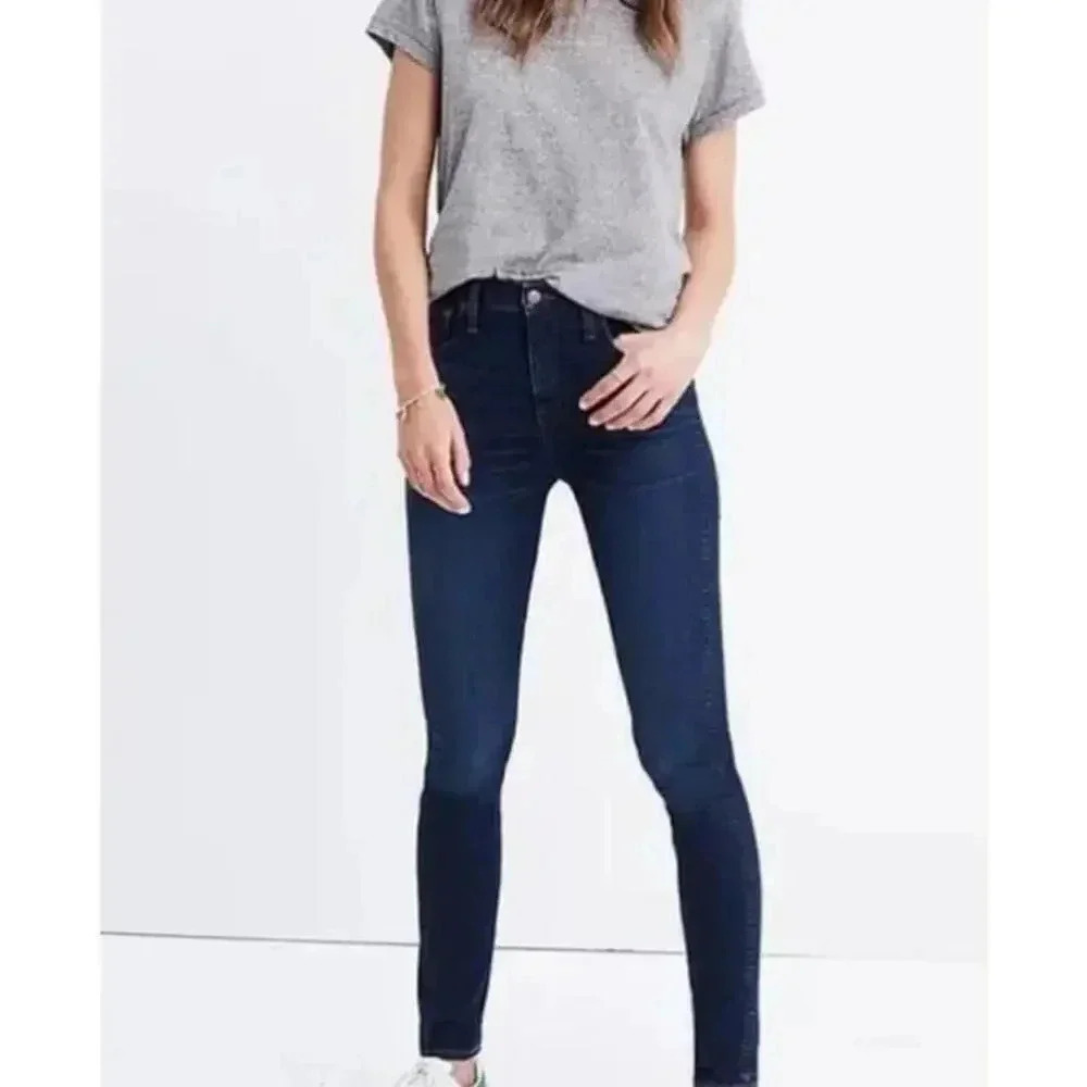 NWT $128 Madewell 10" High Rise Skinny Jeans Women’s 23 Dark Denim Pants